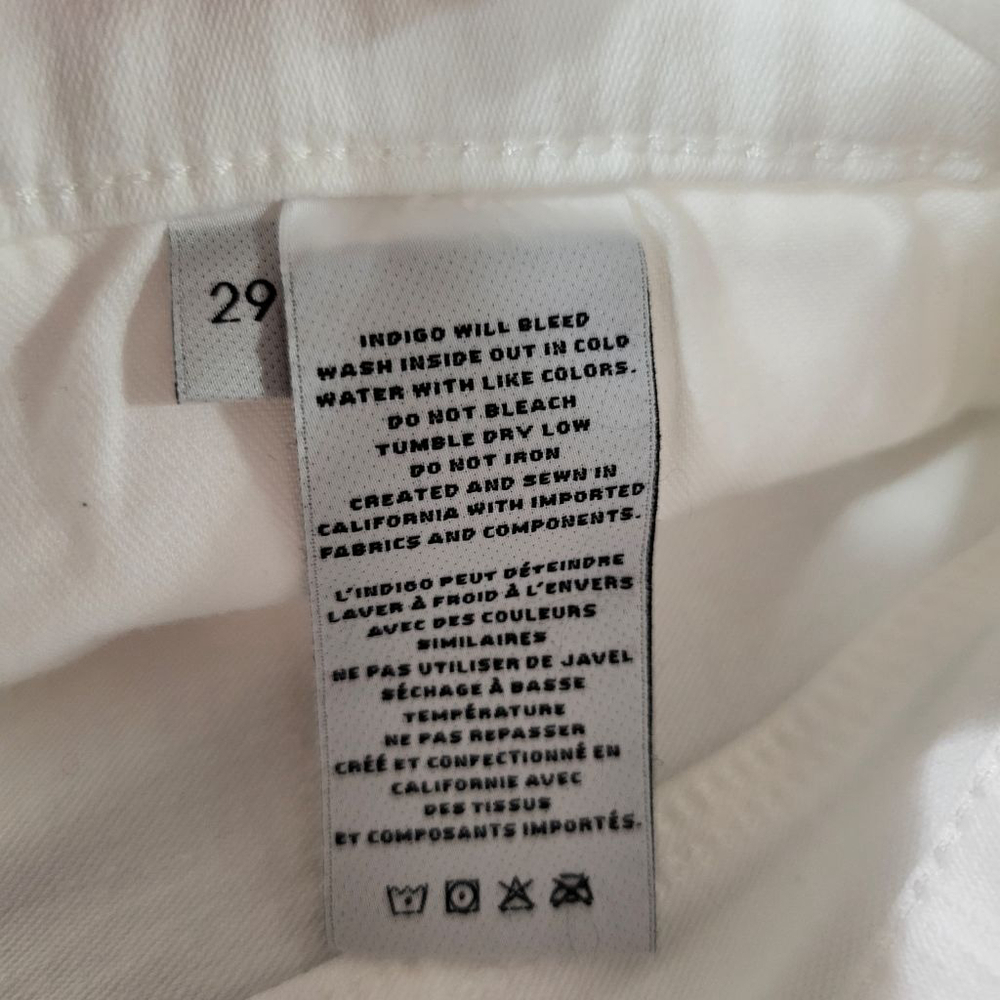 Women's J Brand White‎ Denim Jeans Size 29 - Picture 7 of 9